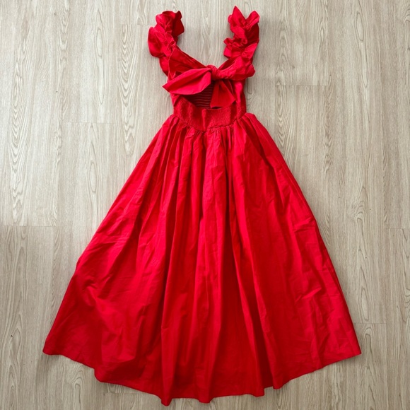 Petal & pup reversible bow tie ruffle strap maxi dress nwot - Picture 9 of 9